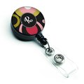 Carolines Treasures Letter R Monogram Retro in Black Retractable Badge Reel AM1001-RBR